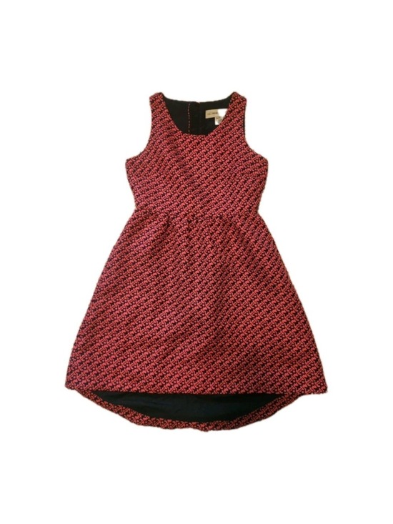 Lili Wang for Lili's Closet Dresses & Skirts - Lili Wang for Lili's Closet Red Navy Designer Geometric Aline Petite Dress Sz 0